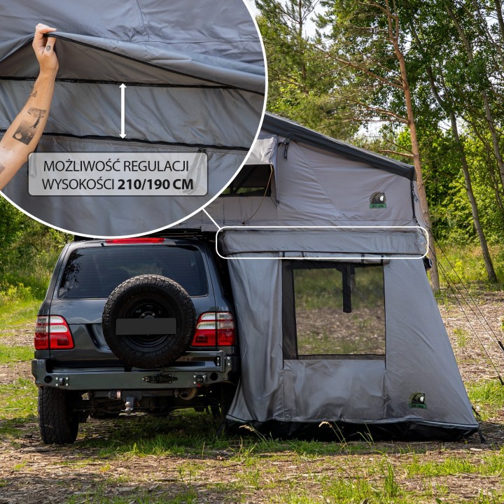 Wild Camp Hudson 180 Roof Tent Annex, Grey | Szekla4x4