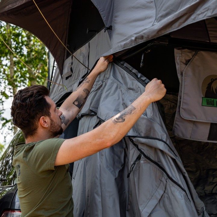 Wild Camp Hudson 180 Roof Tent Annex, Grey | Szekla4x4