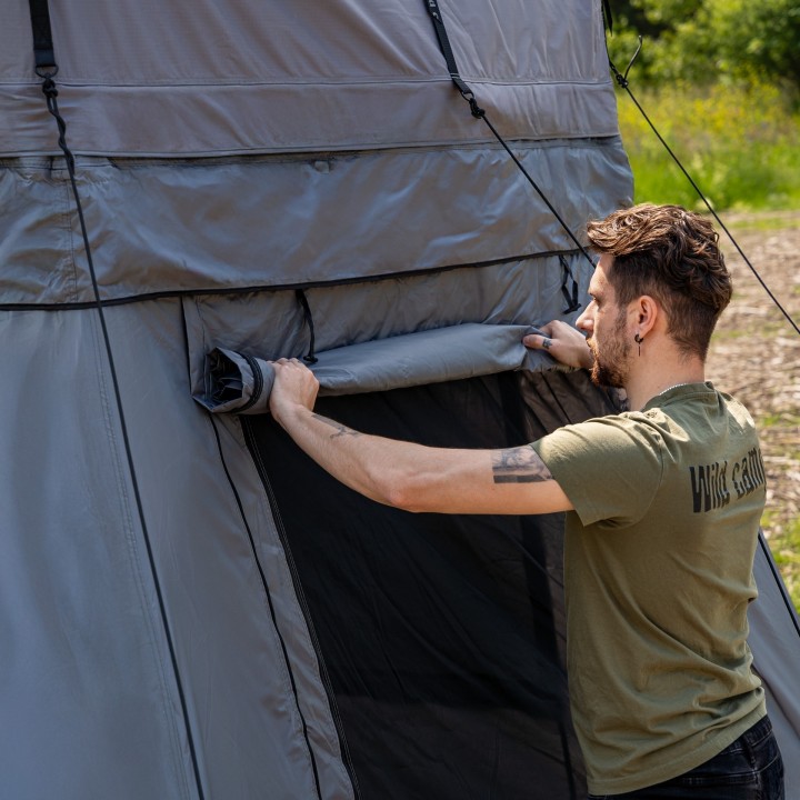 Wild Camp Hudson 180 Roof Tent Annex, Grey | Szekla4x4