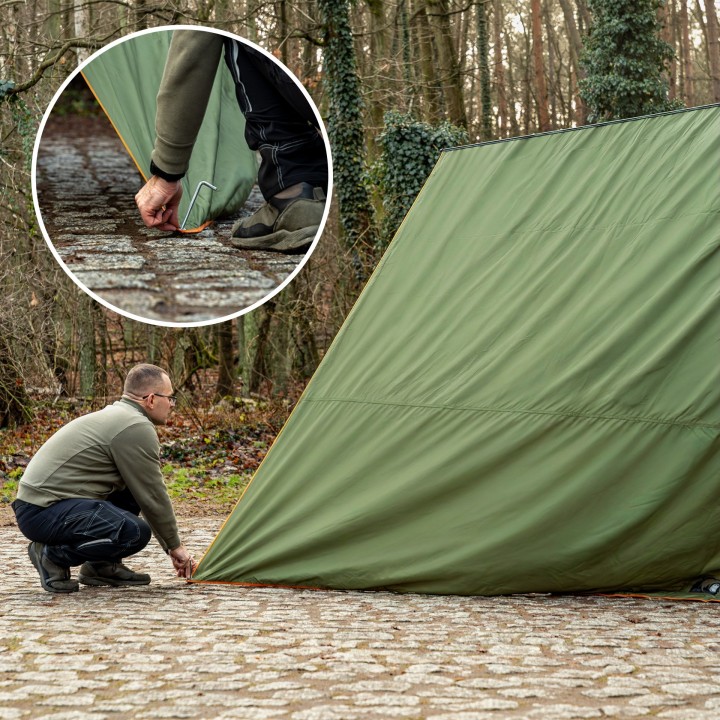 Wild Camp classic awning front wall 2.5 x 3 m, green - view 6