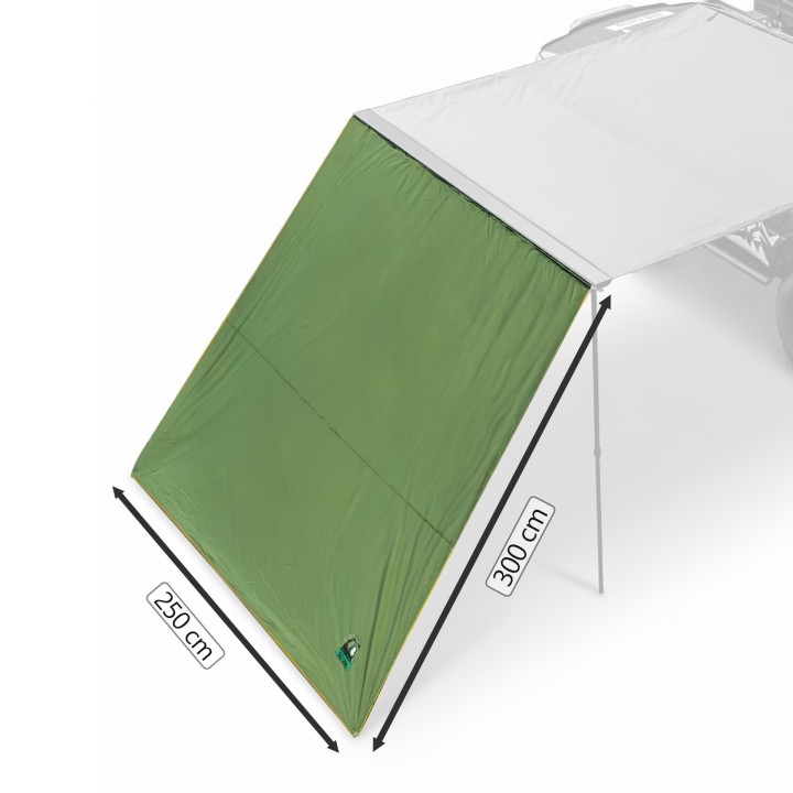 Wild Camp classic awning front wall 2.5 x 3 m, green - view 8