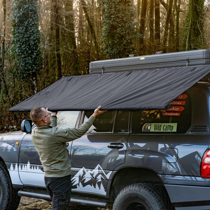 Wild Camp 2x2.5 m DAY&NIGHT Awning, Black | Szekla4x4