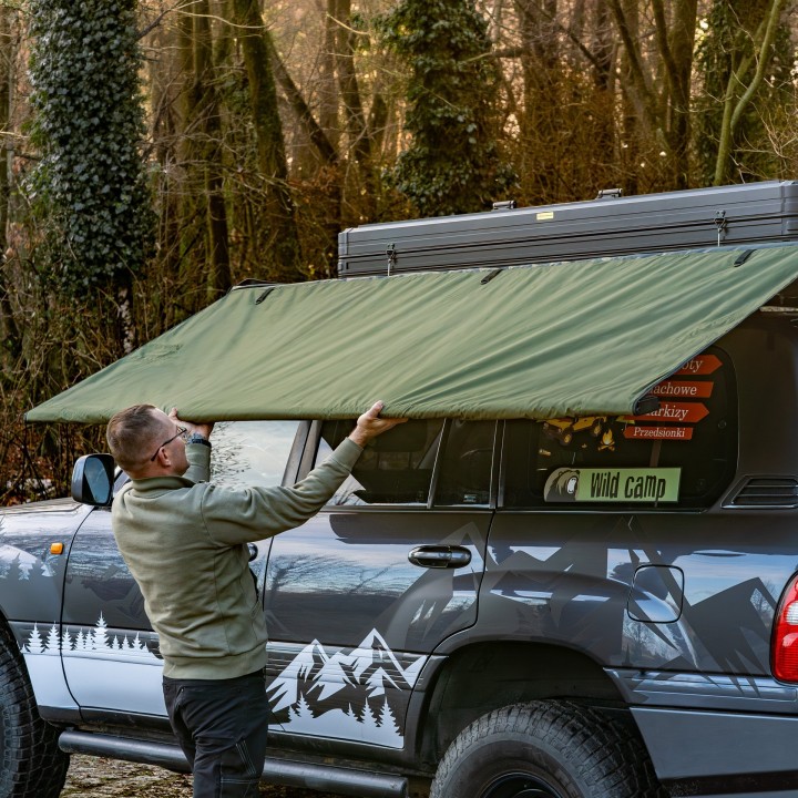 Wild Camp 2.5x3 m roof rack awning, green - view 6