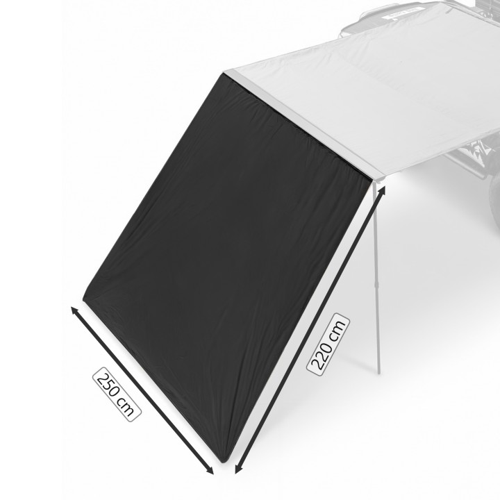 Wild Camp classic awning front wall 2.5 x 2.2 m, black - view 6