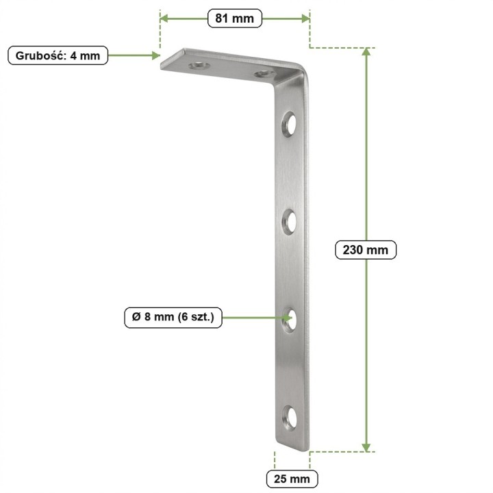 Wild Camp L-shaped awning mounting bracket 230x81 mm, 1 pc - view 3