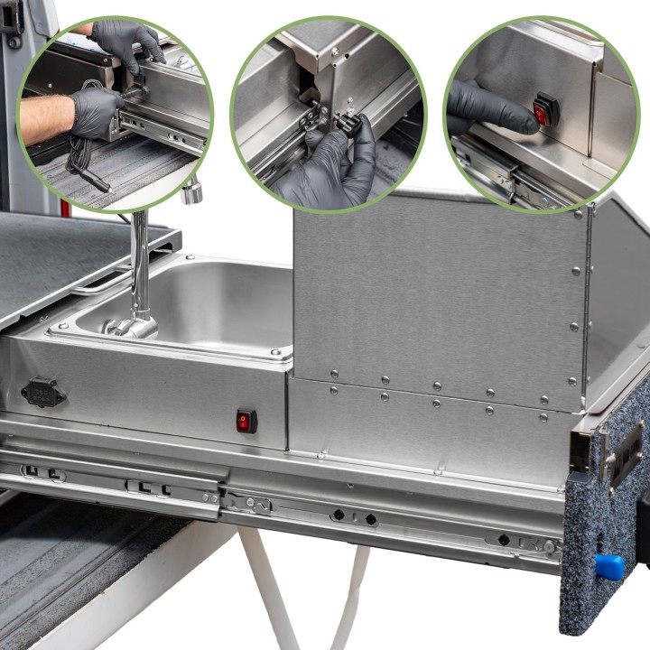 Wild Camp KCT700-B + TMA701-S kitchen with sink and drawer - view 4