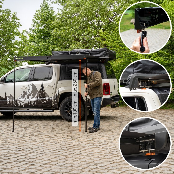 Wild Camp Horizon side awning in aluminium cassette with LED - view 6