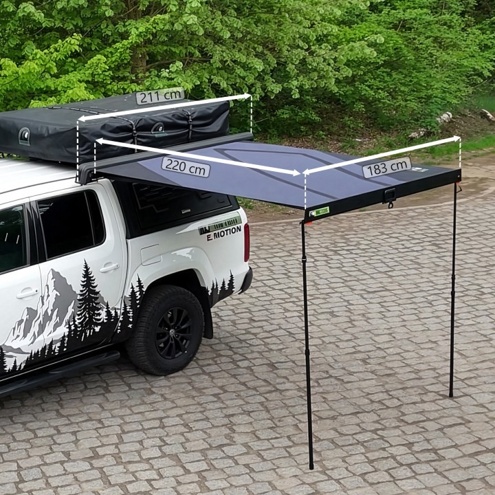 Wild Camp Horizon side awning in aluminium cassette with LED - view 13