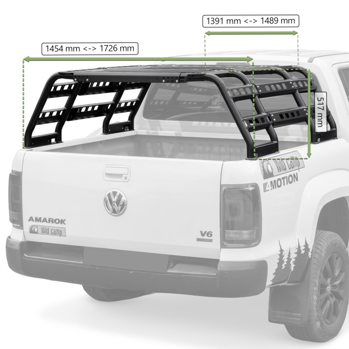 Wild Camp adjustable bed rack - pickup bed rack frame - view 7
