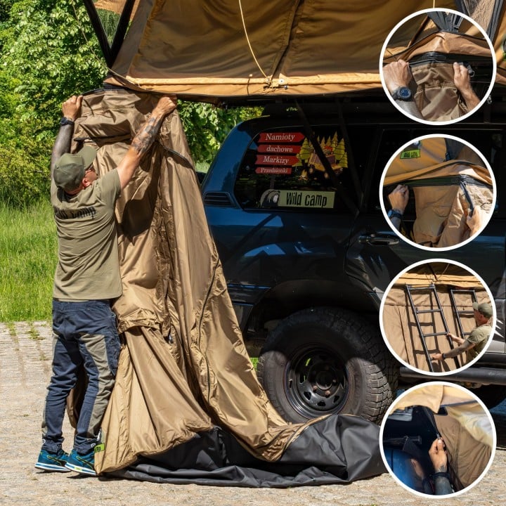 Wild Camp Ohio 220 Military Roof Tent Annex | Szekla4x4