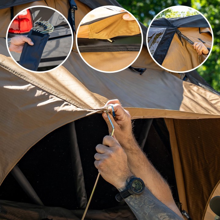 Wild Camp Ohio 220 Military Roof Top Tent | Szekla4x4