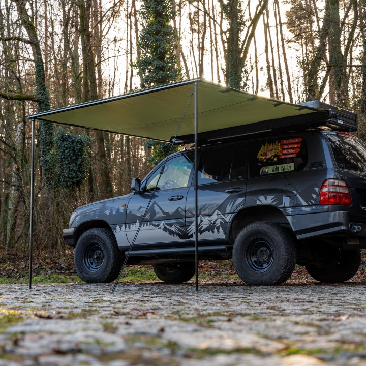 Wild Camp Vehicle Side Awning 2x2.5 m, Green | Szekla4x4