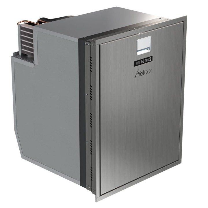 Yolco QL90 Silver 85 L built-in fridge for campers, 12/24V