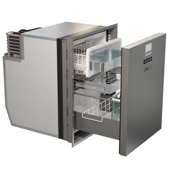 Yolco QL90 Silver 85 L built-in fridge for campers, 12/24V