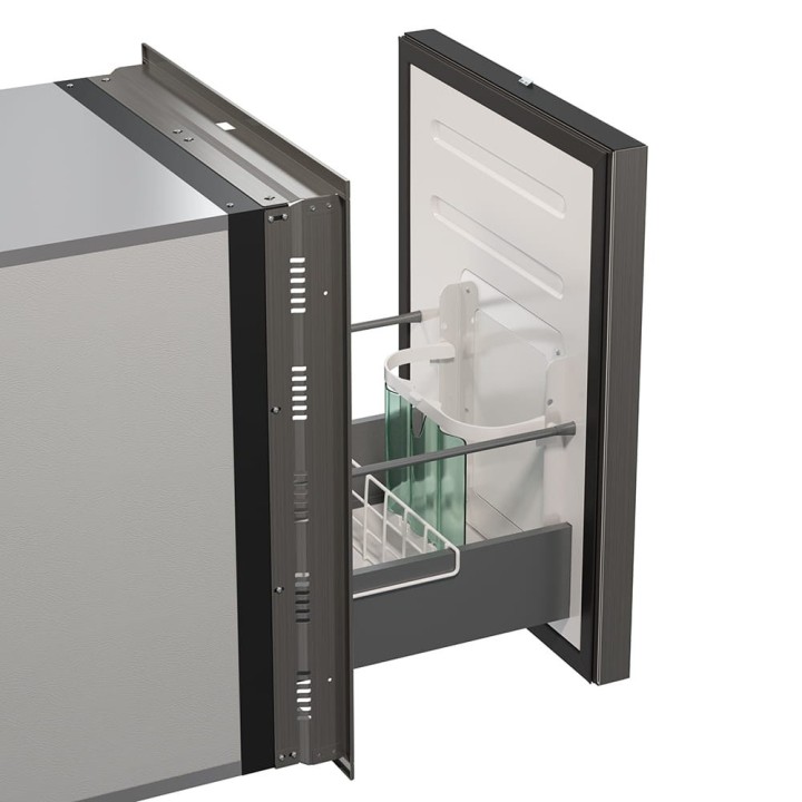 Yolco QL90 Silver 85 L built-in fridge for campers, 12/24V
