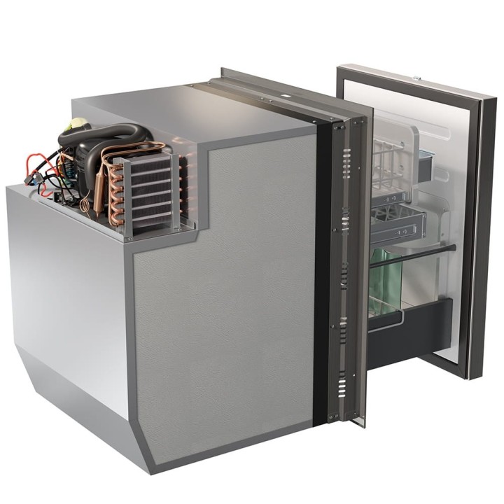 Yolco QL90 Silver 85 L built-in fridge for campers, 12/24V