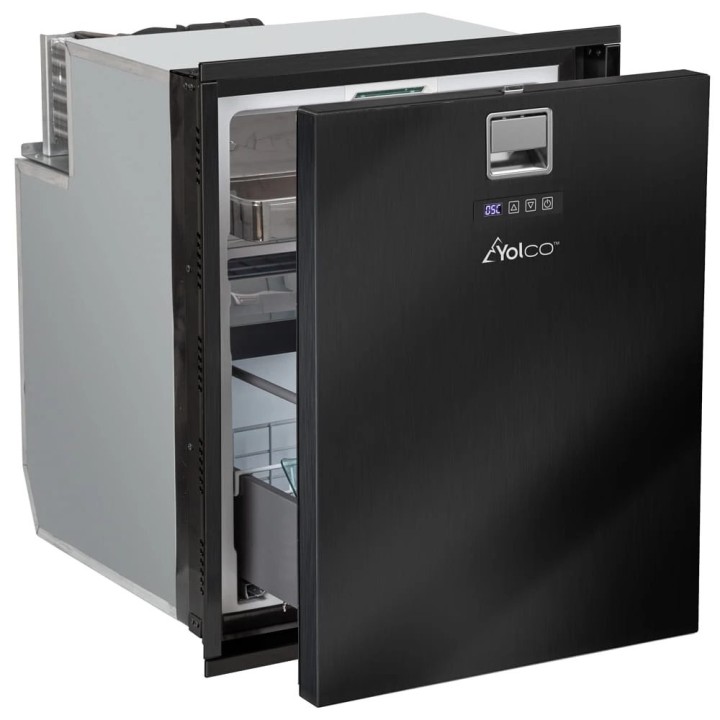Yolco QL90 Black 85 L built-in fridge for campers, 12/24V