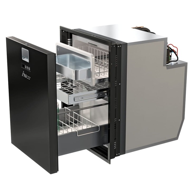 Yolco QL90 Black 85 L built-in fridge for campers, 12/24V