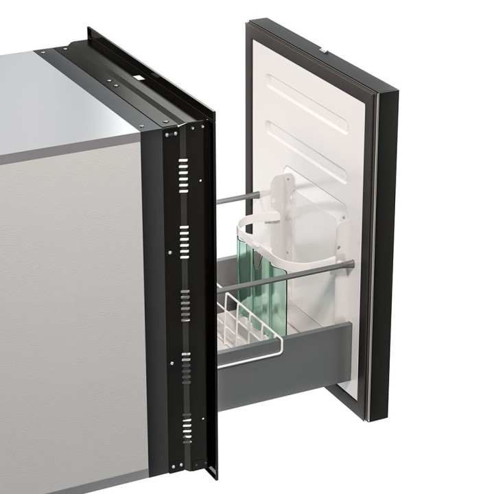 Yolco QL90 Black 85 L built-in fridge for campers, 12/24V
