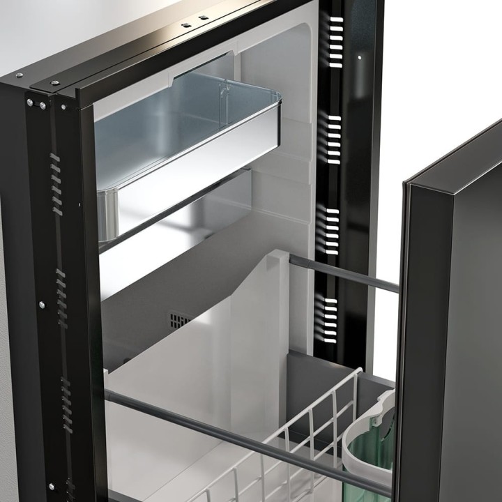 Yolco QL90 Black 85 L built-in fridge for campers, 12/24V