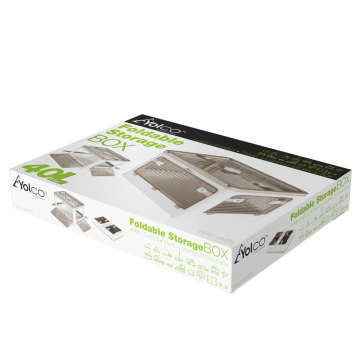 Yolco FB40 White Folding Storage Box 40 L, White - view 17