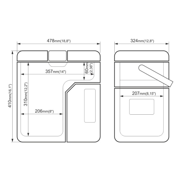 Yolco ET18 Green 17 L compressor fridge | Szekla4x4