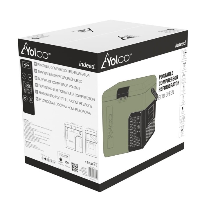 Yolco ET18 Green 17 L compressor fridge | Szekla4x4
