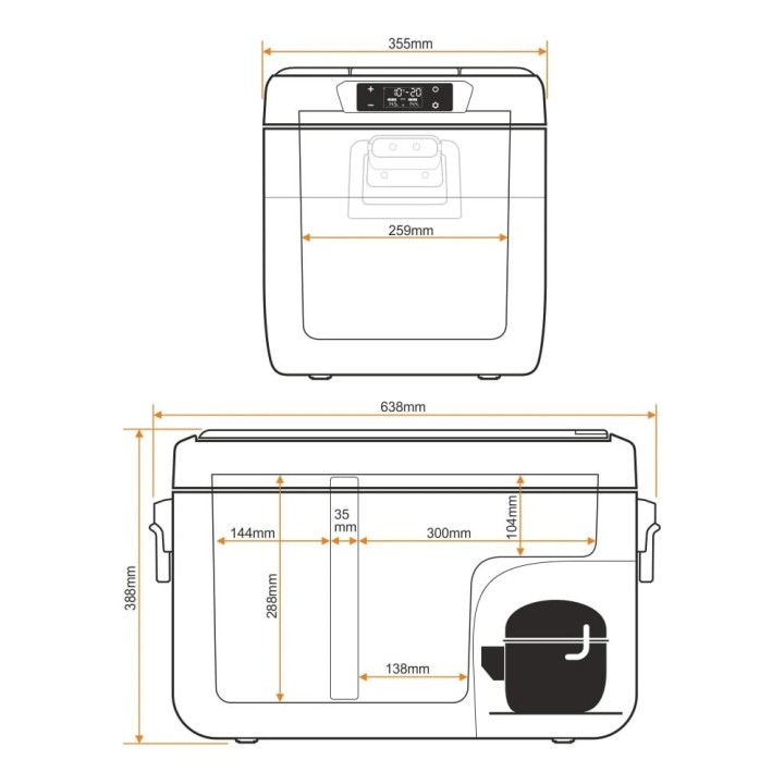 Yolco KX30 Green 25 L Dual-Zone fridge | Szekla4x4