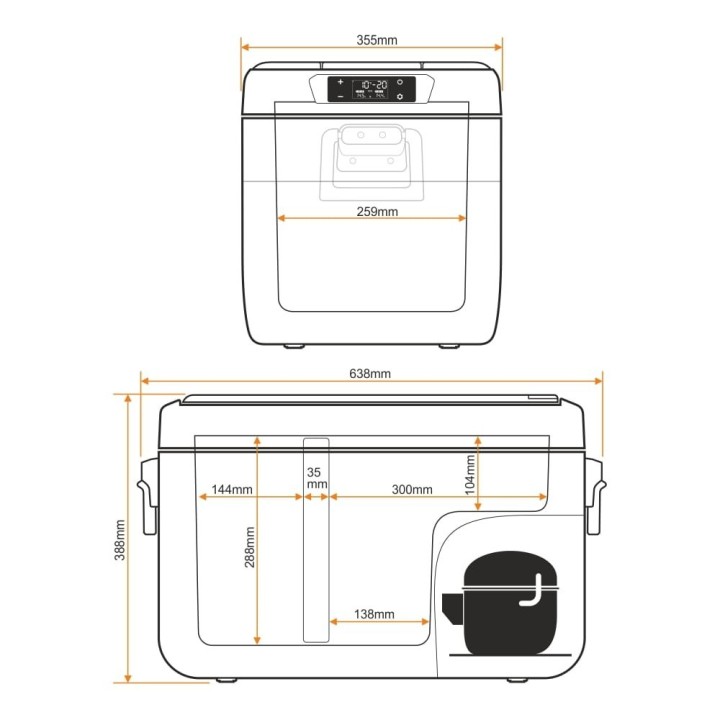 Yolco KX30 Sand 25 L compressor fridge | Szekla4x4