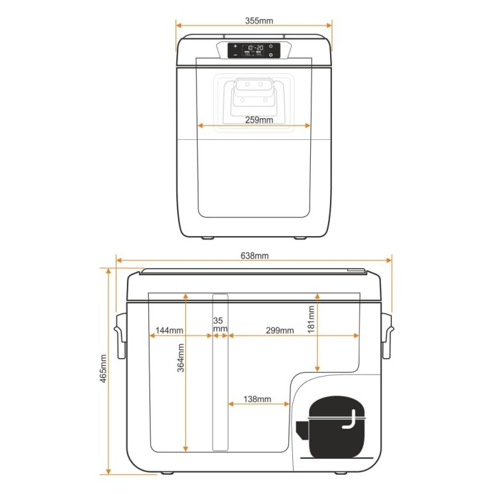 Yolco KX40 Sand 34 L compressor fridge | Szekla4x4