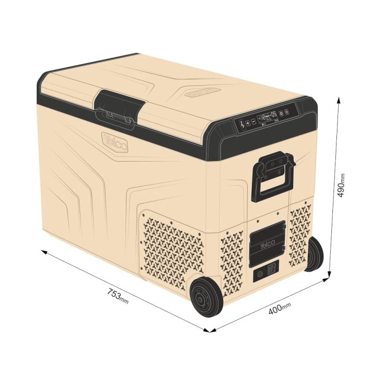 Yolco TCX50 Sand 50 L Dual-Zone fridge | Szekla4x4