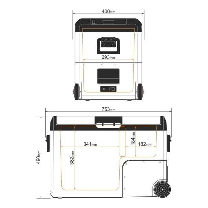 Yolco TCX50 Sand 50 L Dual-Zone fridge | Szekla4x4