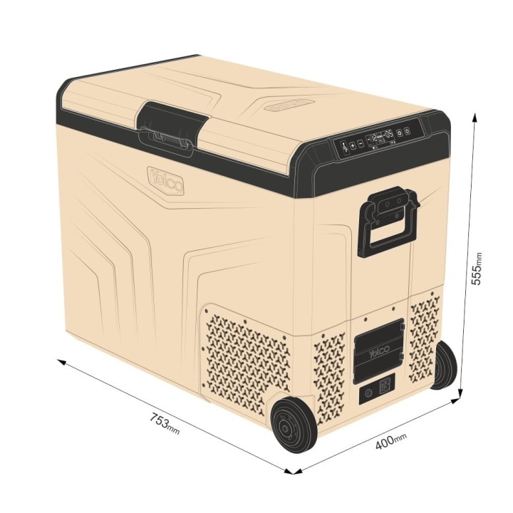 Yolco TCX60 Sand 60 L Dual-Zone fridge | Szekla4x4