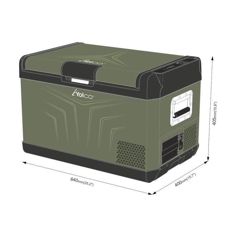 Yolco GCX47 Green 47 L compressor fridge | Szekla4x4