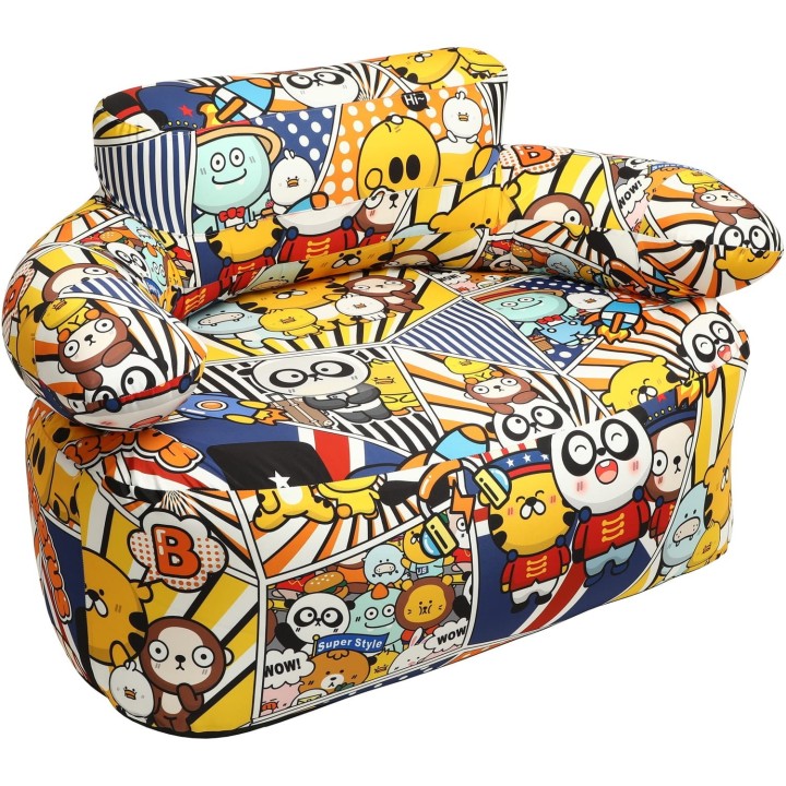 Yolco GS1P Inflatable Armchair with Colourful Print, up to 200 kg