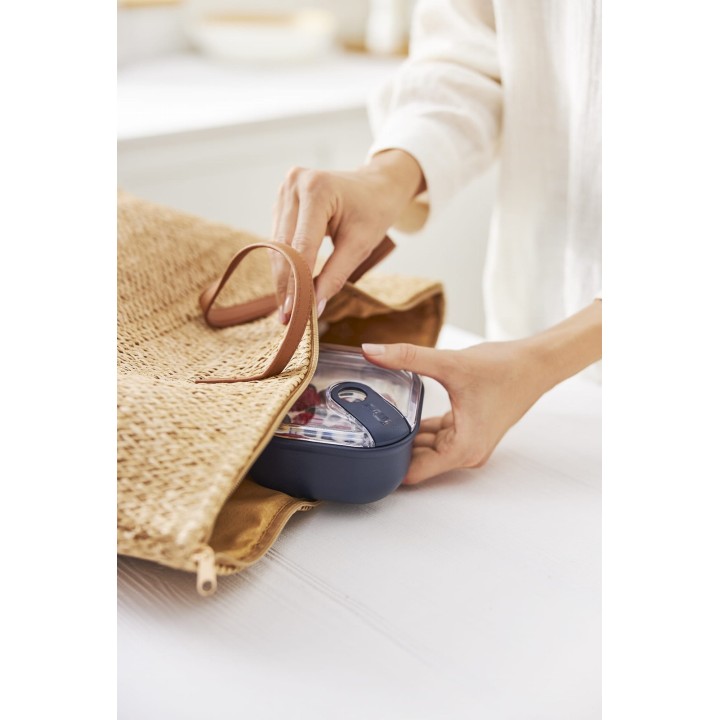 Rotho ELA 1 l Airtight Food Storage Container, Navy
