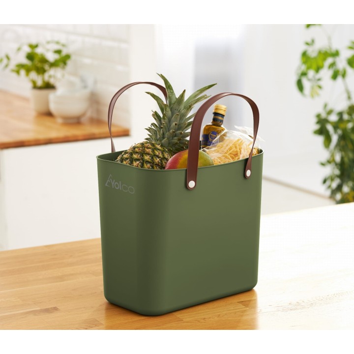 Torba na zakupy Yolco Albula 25 l, oliwkowa - ujęcie 2