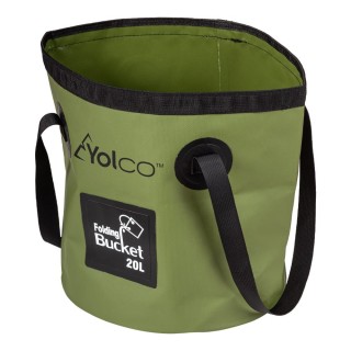 Yolco TW20 folding water bucket, green, 20 l, 260 g, PVC