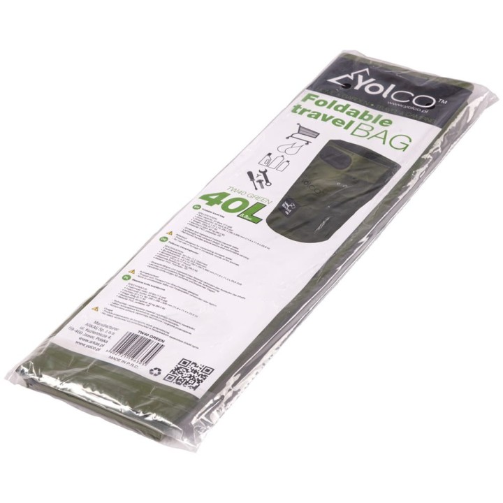 Yolco TW40 folding bucket bag, green, 40 l, 350 g, PVC
