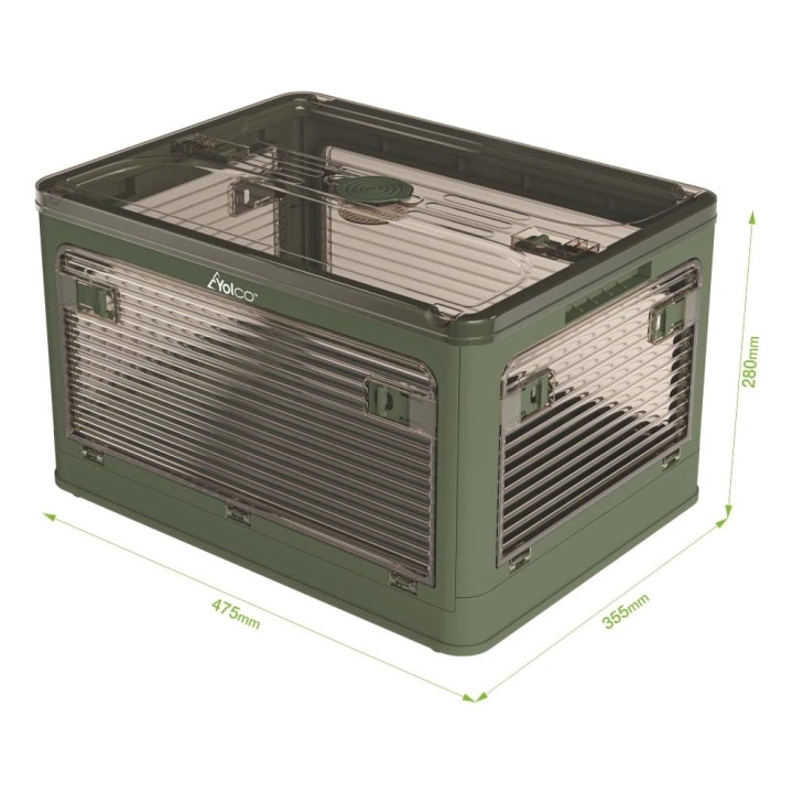 Yolco FB47 Green collapsible box, front access, green