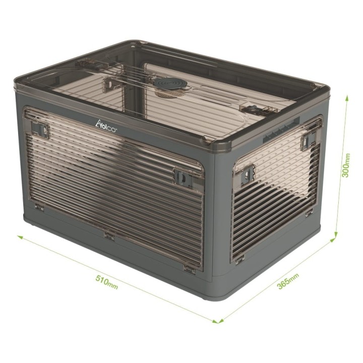 Yolco FB55 Carbon 55 L folding box with wheels, graphite