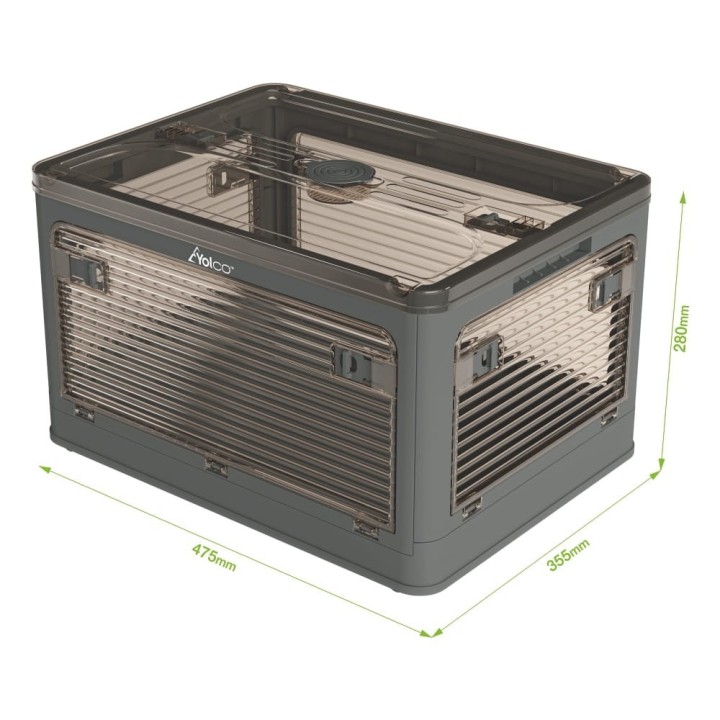 Yolco FB47 Carbon folding box with side door, 47 L