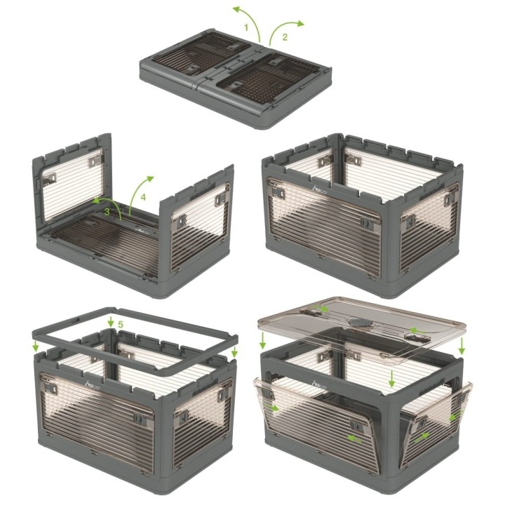 Yolco FB47 Carbon folding box with side door, 47 L