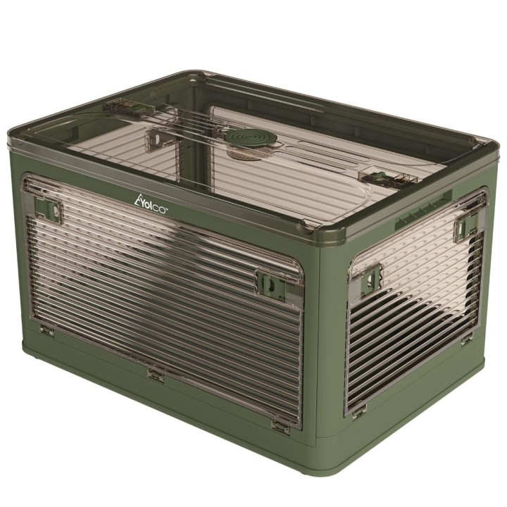 Yolco FB55 Green 55 L collapsible storage box, green