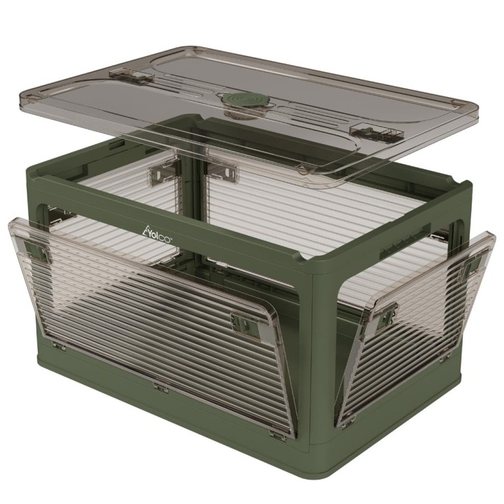 Yolco FB55 Green 55 L collapsible storage box, green