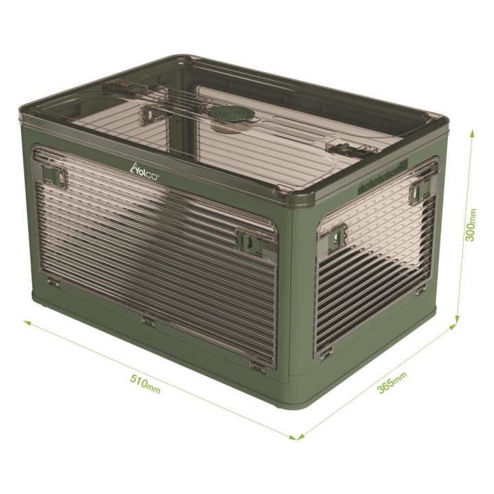 Yolco FB55 Green 55 L collapsible storage box, green