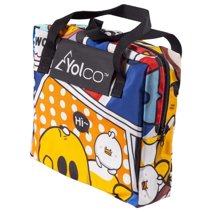 Yolco GS3 Inflatable Pouf with Colourful Print, 55 x 55 x 40 cm - view 2