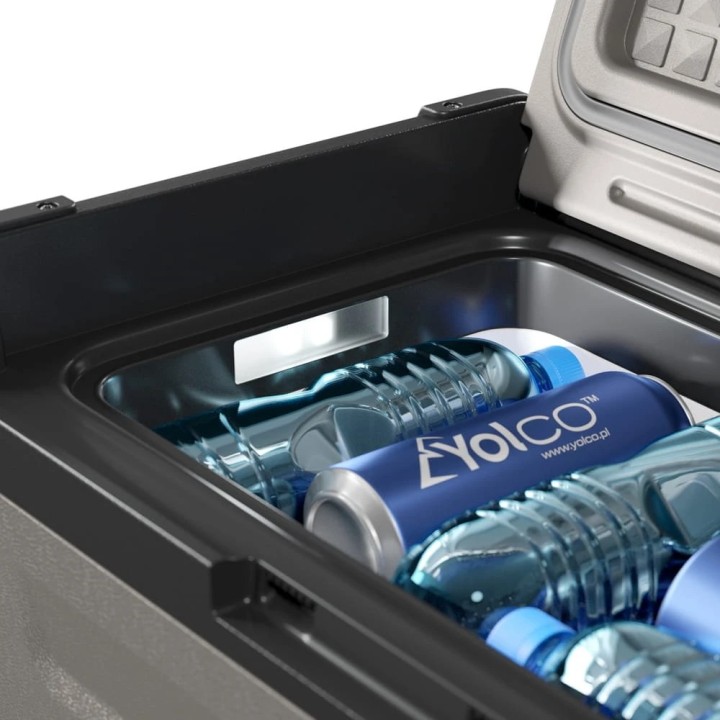 Yolco FCX25 Cream 25 L compressor fridge, 12/24V and mains