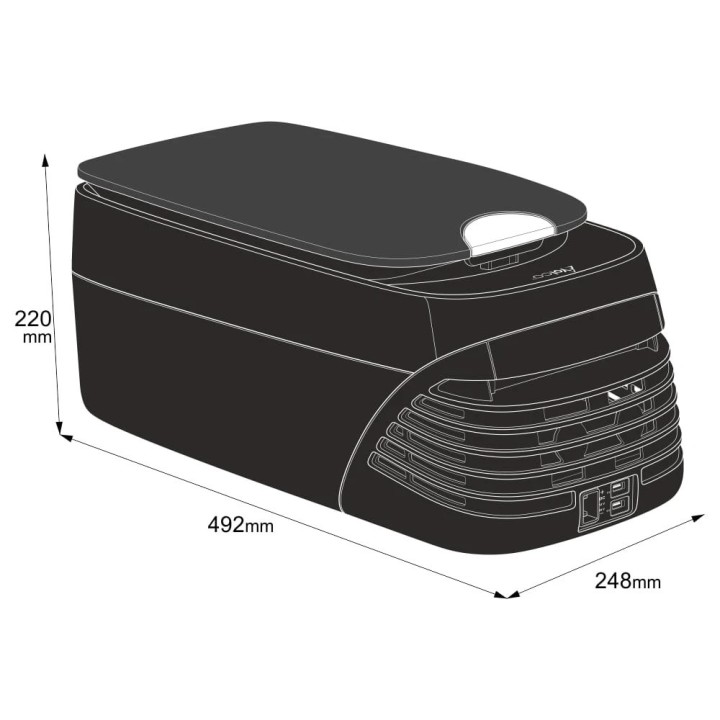 Yolco CX8 Black 8 L car seat fridge with warming mode