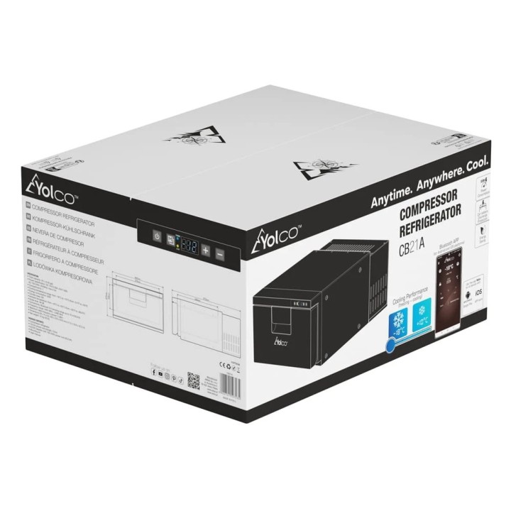 Yolco CB21A 20 L drawer compressor fridge, 12/24V DC